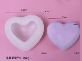 Molde silicona corazon 3D liso